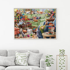 Anatolian Puzzle cozy living room scene inspires mindful puzzle time