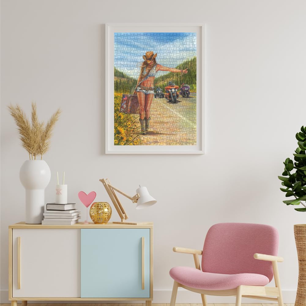 Anatolian 26x19 inch finished puzzle area showcasing bright, clear imagery.