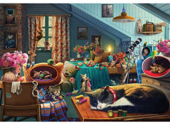 Anatolian Puzzle Kitten Play Bedroom 260-Piece: kitten scene with bright colors for family fun