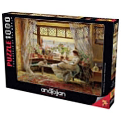 Anatolian Puzzle Reading by the Window box lid view, ideal for calm puzzle sessions