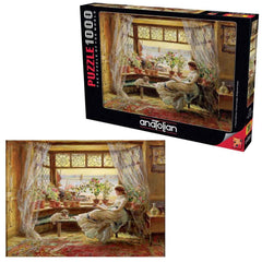 Anatolian Puzzle Reading by the Window edge pieces detail aids accurate placement