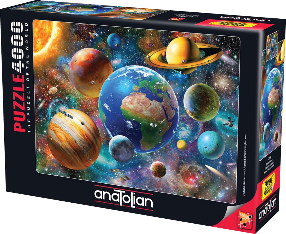 Anatolian Solar System puzzle pieces close-up showing unique shapes