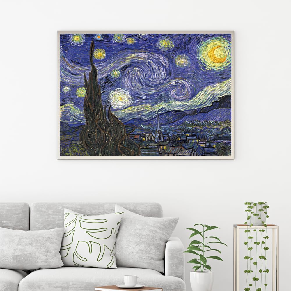 Anatolian puzzle 1500 pieces reveals a starry sky scene after mindful assembly.