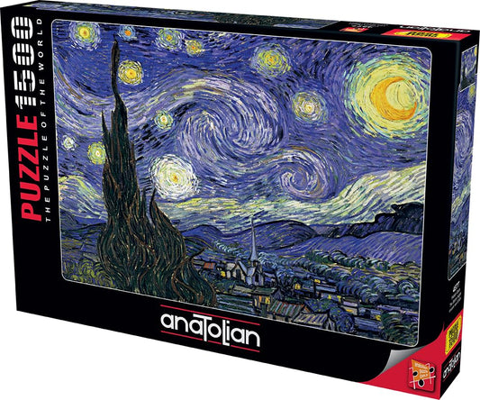 Anatolian Starry Night puzzle box art creates inviting centerpiece for evenings.