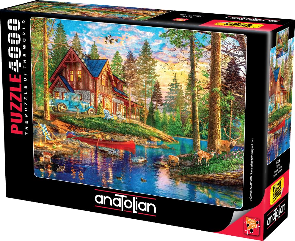 Anatolian Summer Cabin 4000-piece puzzle box back showing piece count and accuracy.