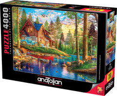 Anatolian Summer Cabin 4000-piece puzzle box back showing piece count and accuracy.