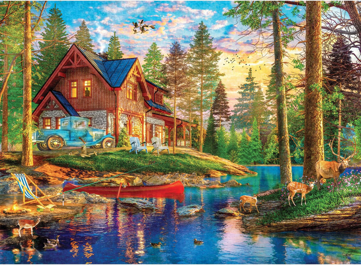 Anatolian Summer Cabin 4000-piece puzzle box front with vibrant imagery and brand detail.