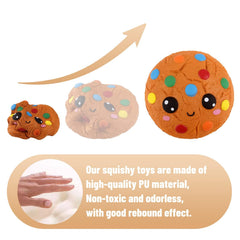 Anboor Kawaii Squishies vanilla cookie; soothing sensory toy for stress relief.