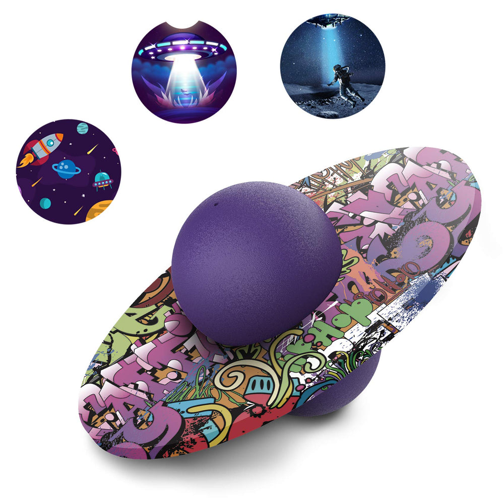 Anby Pogo Ball purple side view promotes active play and coordination.