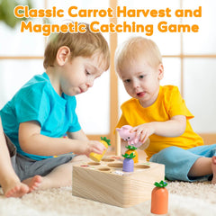 Ancaixin Montessori carrot pieces closeup showing vibrant colors for recognition.