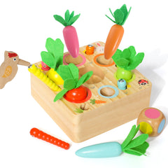 Ancaixin Montessori toys: six carrots for pulling and color recognition