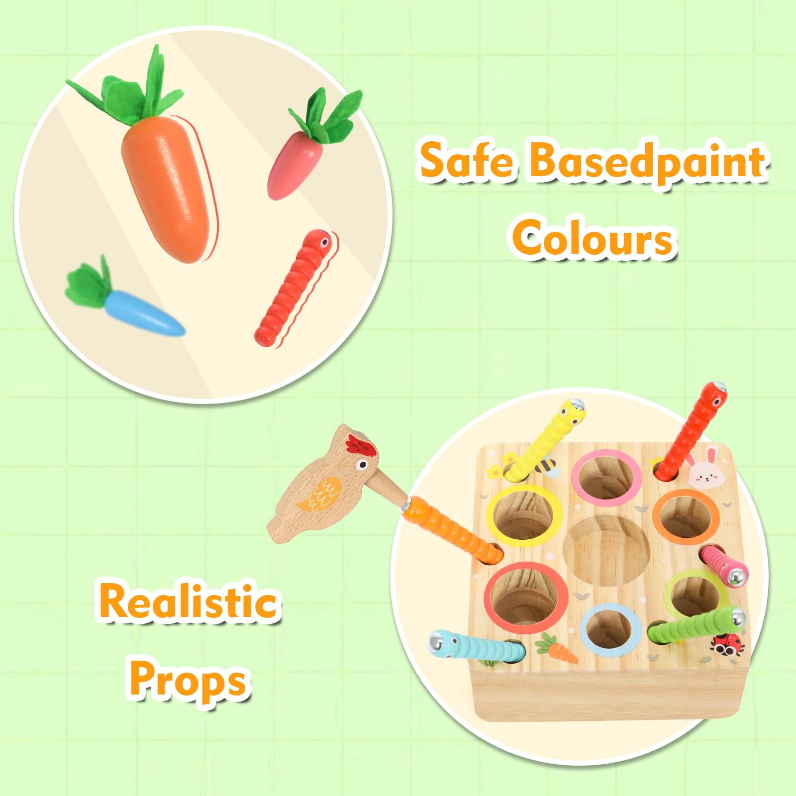 Ancaixin Montessori toys: wooden cube for stacking and problem solving