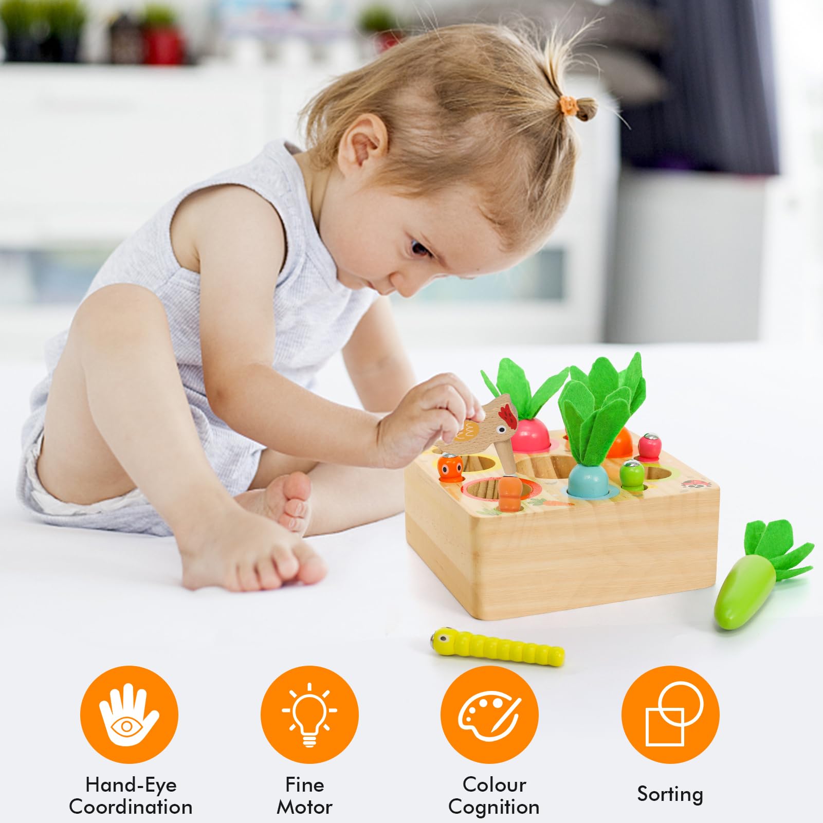 Ancaixin Montessori toys: woodpecker companion for interactive play