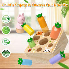 Ancaixin natural pine wood emphasizes safe, non-toxic materials for play.
