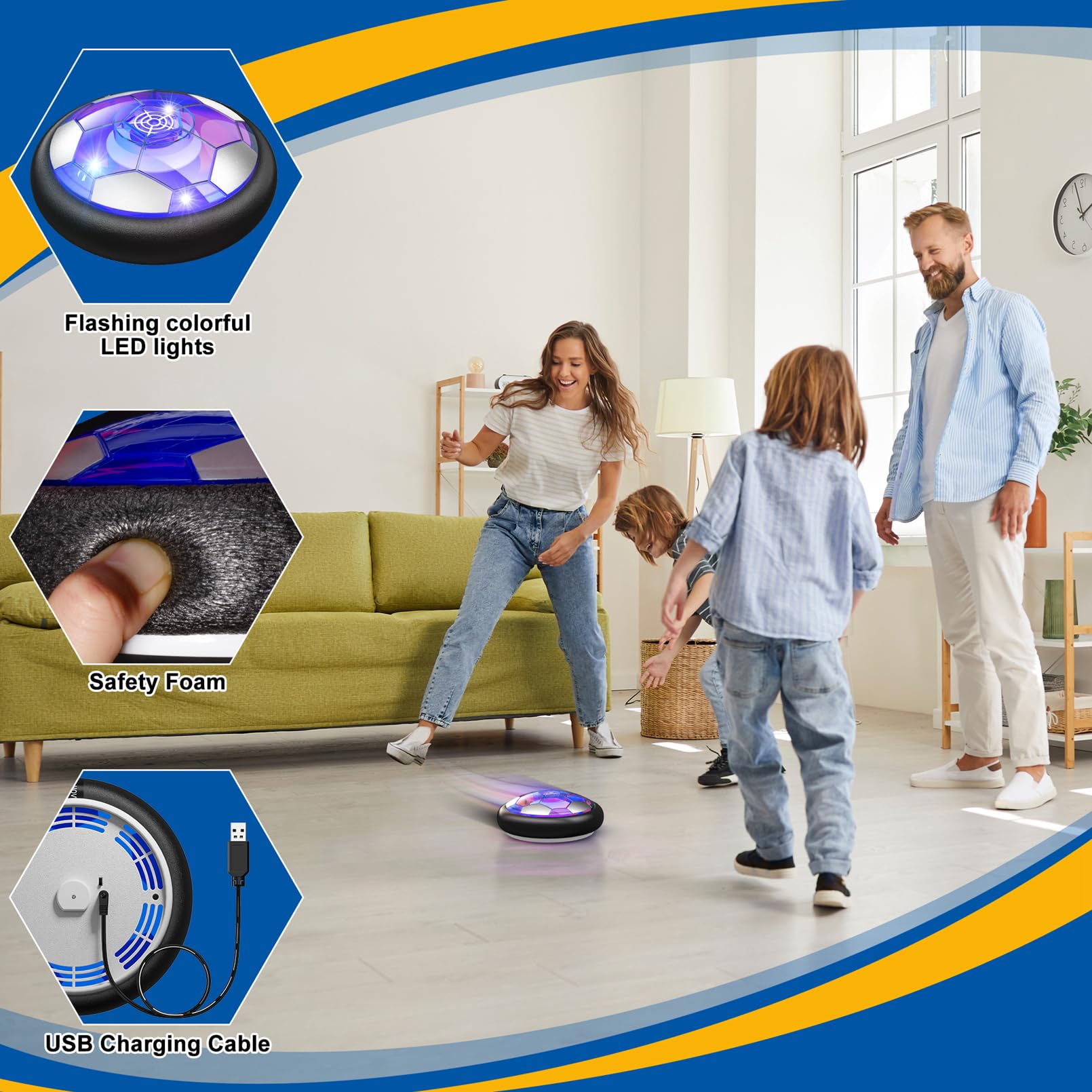 Ancesfun Hover Ball charging design for quick, battery-free power.