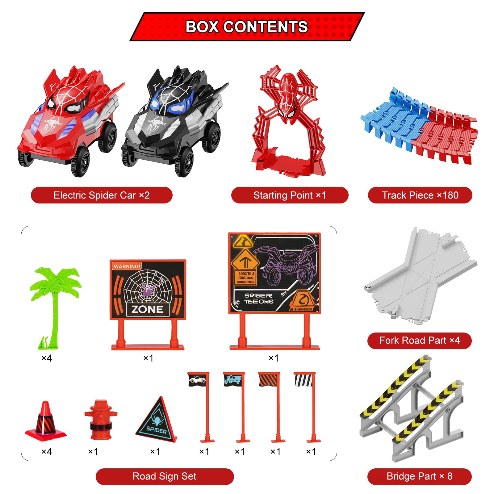 Ancitoy Gift-ready spider race track perfect for kids' celebrations.