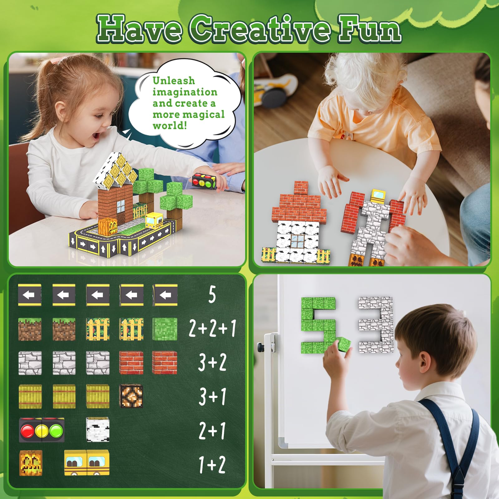 Close-up of rounded edges and strong magnets for safe, easy stacking.