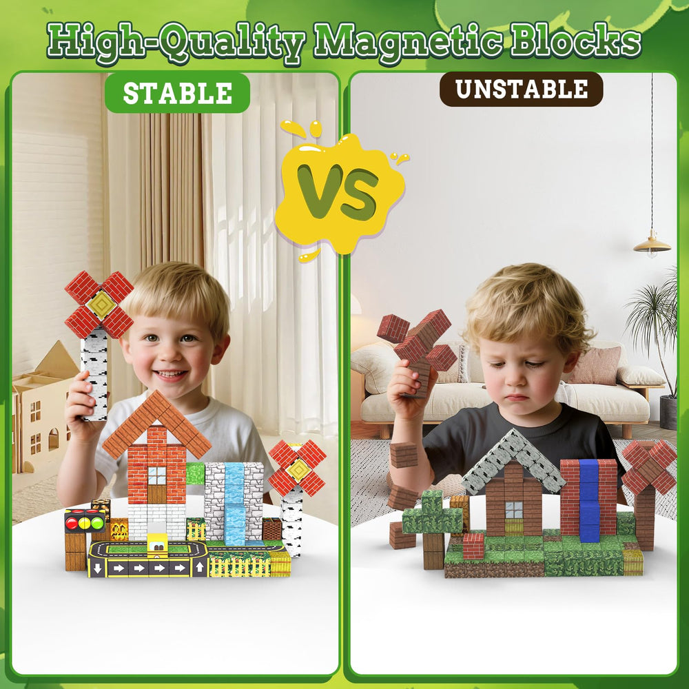 Colorful Andenley blocks with patterns to spark imagination and storytelling.