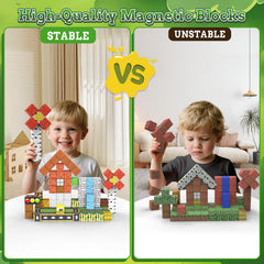 Colorful Andenley blocks with patterns to spark imagination and storytelling.