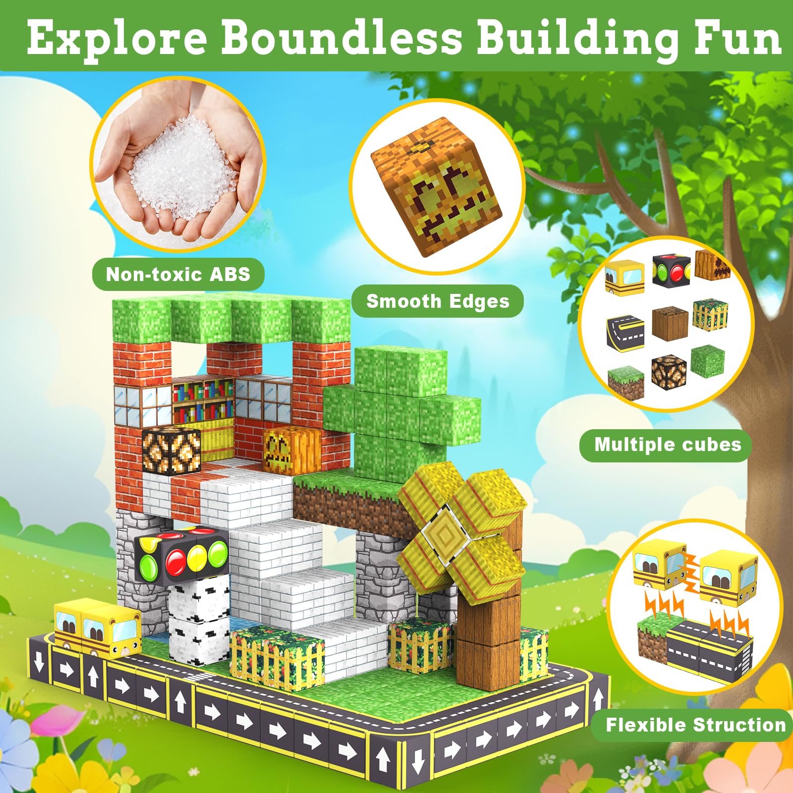 Andenley magnetic blocks demonstrate 2D and 3D structures supporting spatial skills.