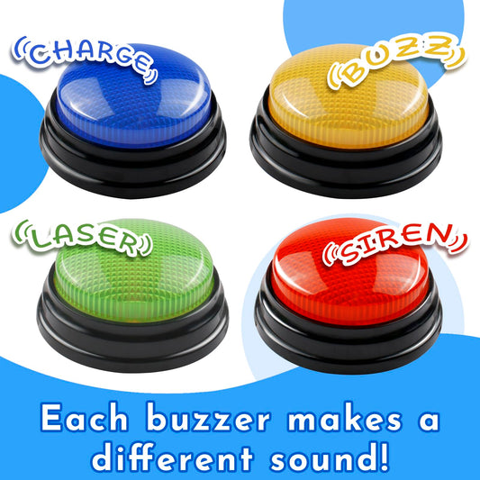 AndiluluBear trivia buzzer compact size fits in the hand for easy play