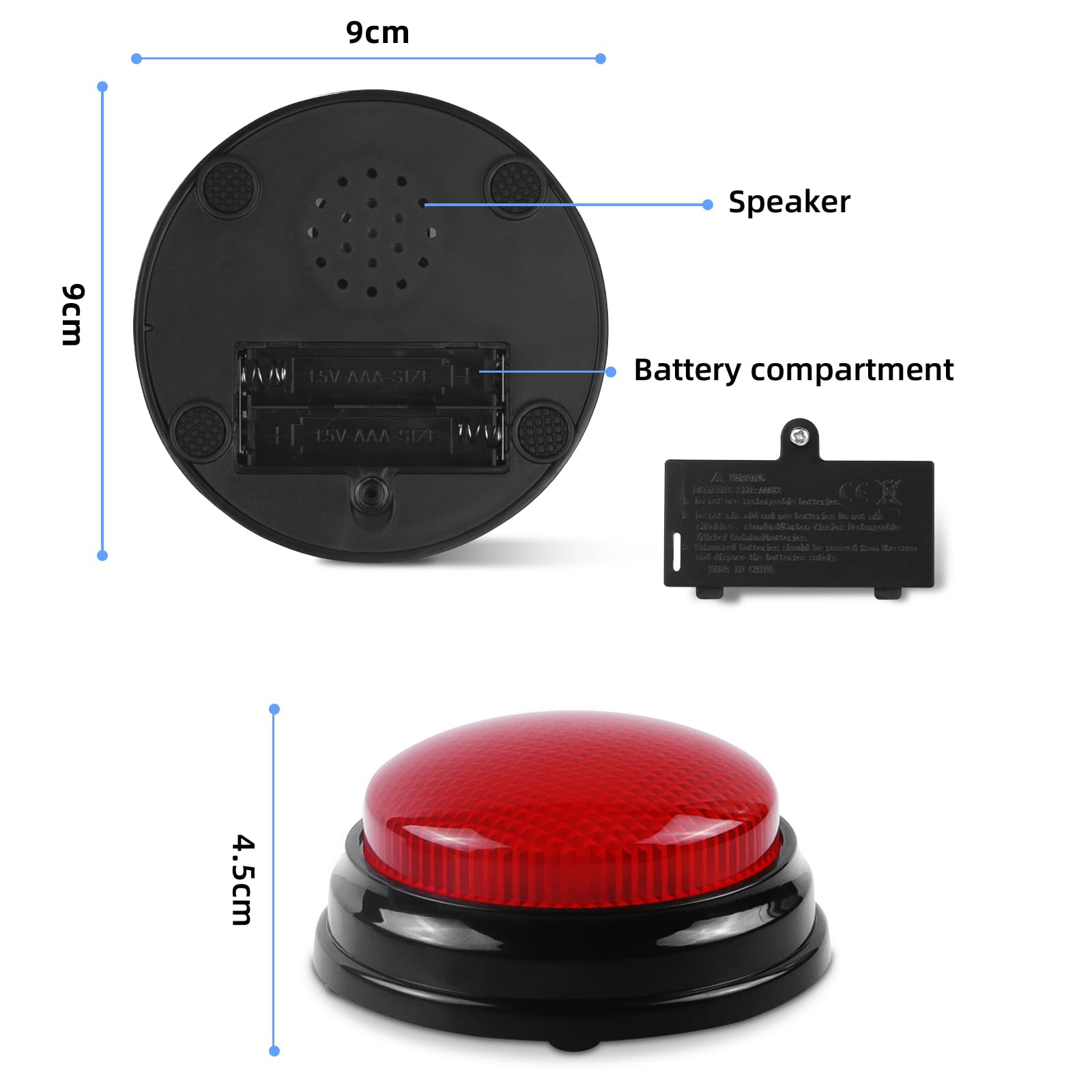 AndiluluBear classroom buzzer shows ergonomic top button for easy pressing