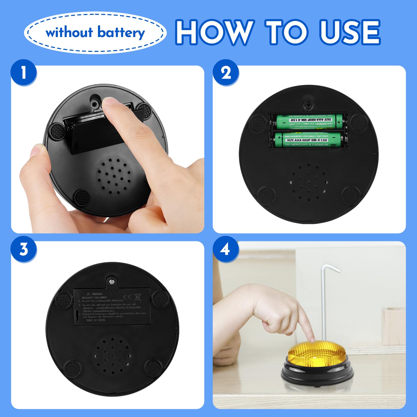 AndiluluBear buzzers make a holiday gift-ready classroom or family game set