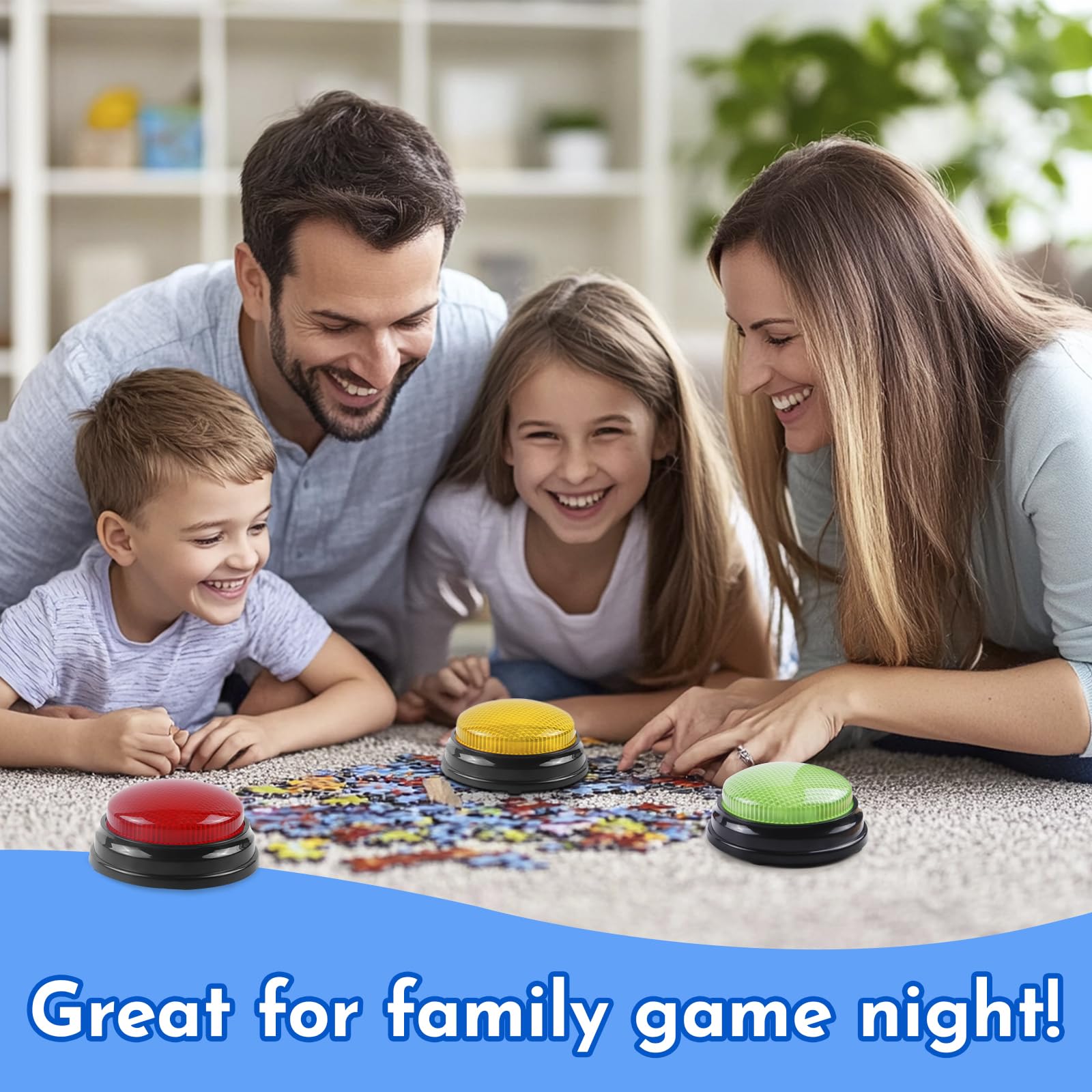 AndiluluBear buzzers feature multi-color lighting to identify who buzzed first