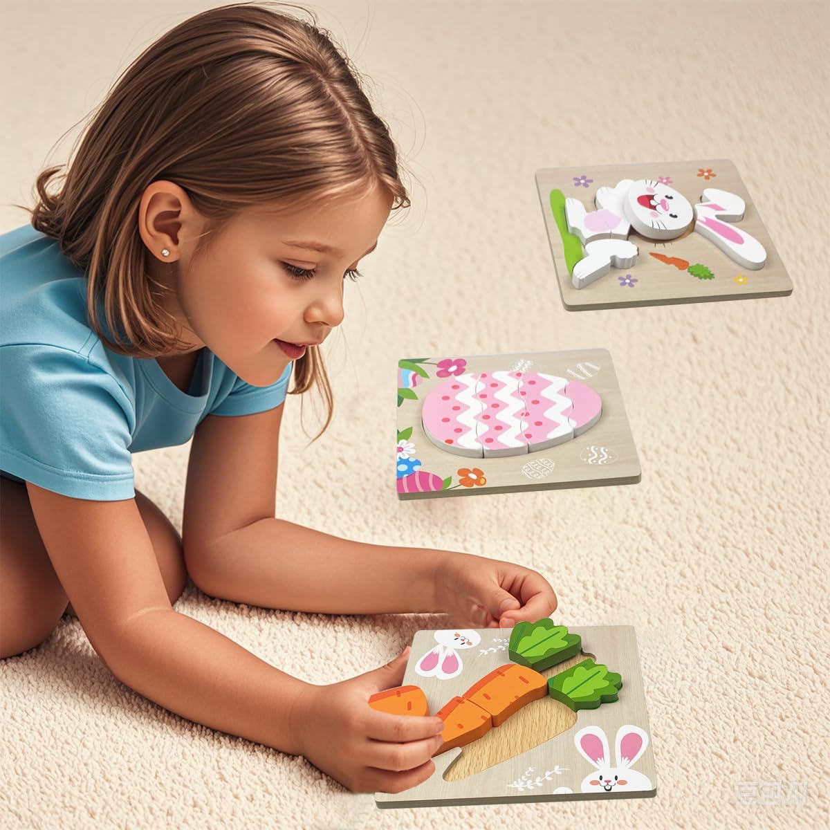 Anditoy Easter chick puzzle 4 6 pieces encourages early problem solving
