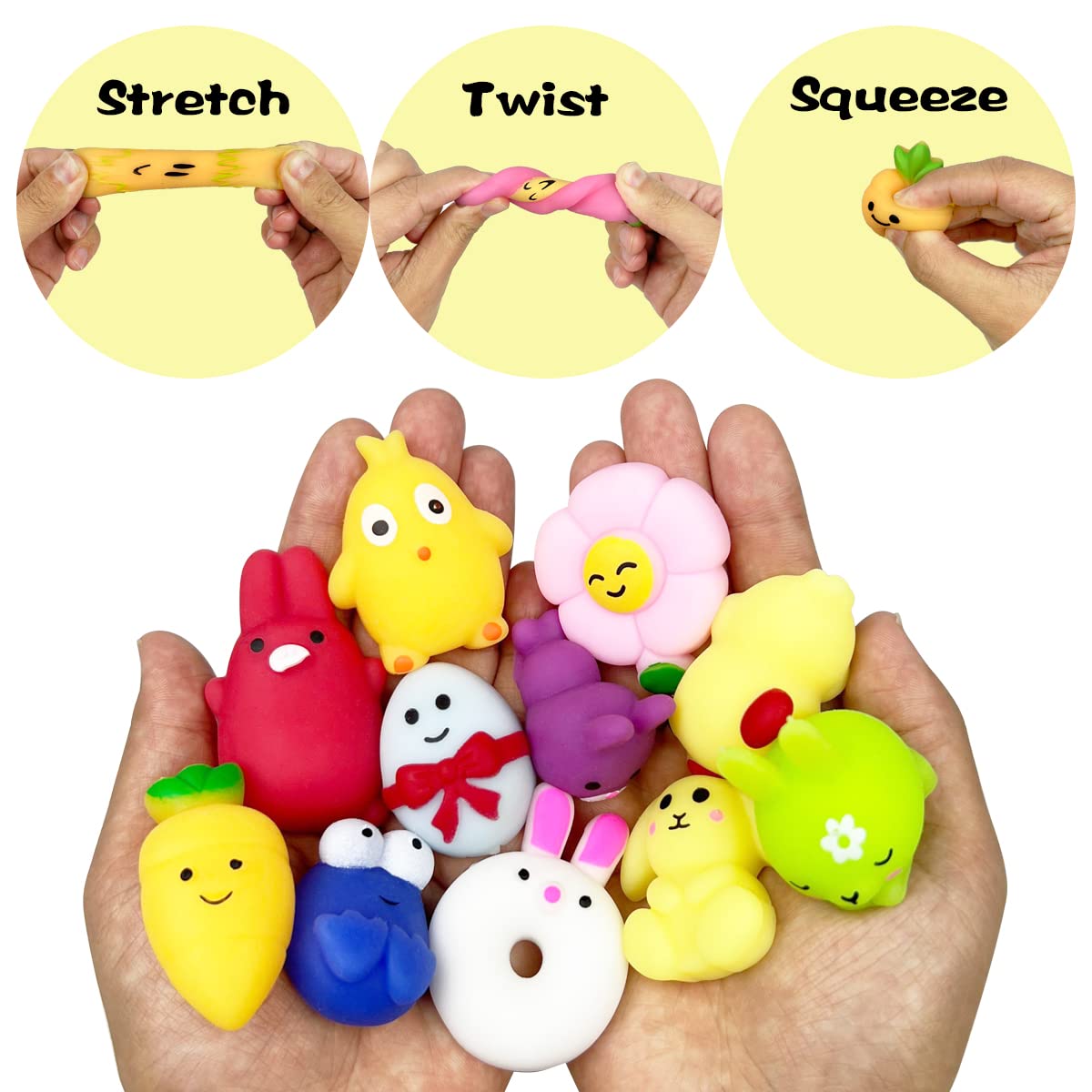 Anditoy Easter Mochi Squishy Chick — gentle squeeze toy for classroom rewards and crafts