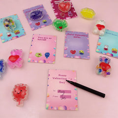 Anditoy Valentines squeeze toy rose with cards, charming celebration gift