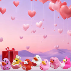 Anditoy Valentines rubber ducks are non-toxic and kid-safe