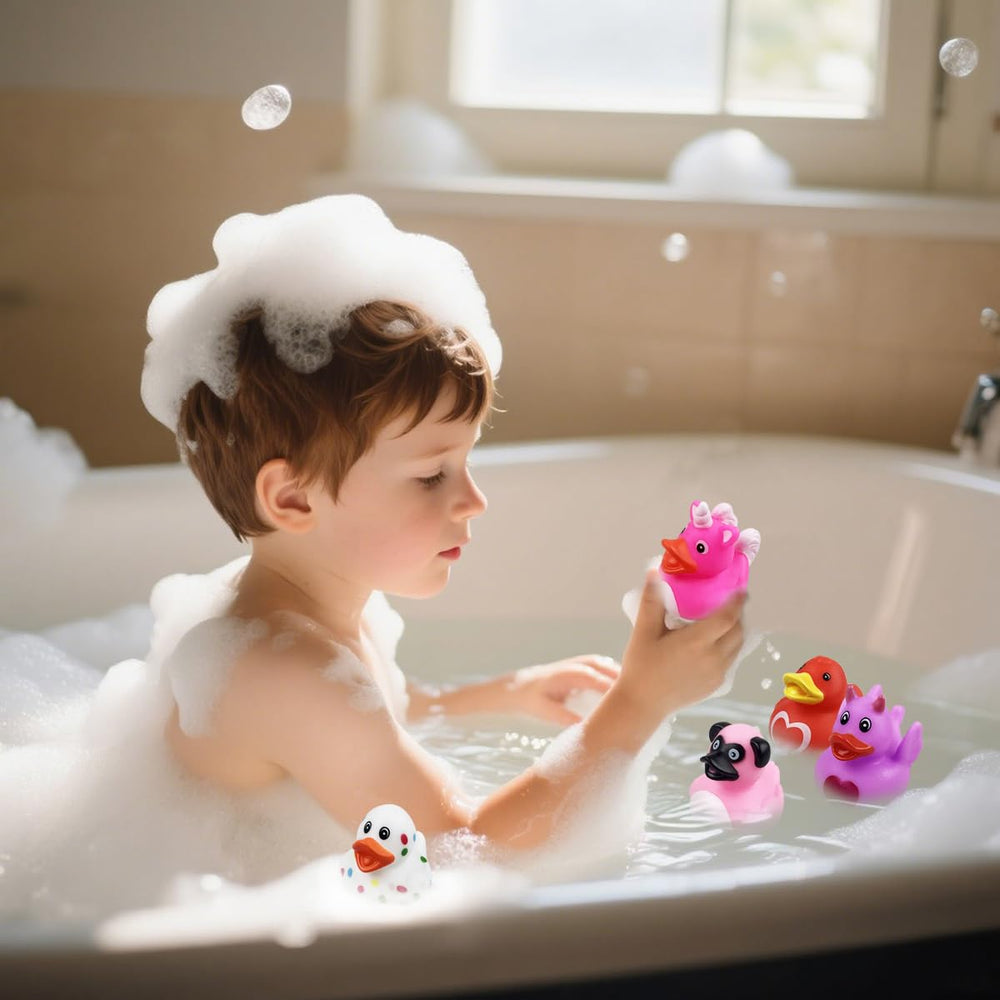 Anditoy Valentines rubber duck sensory toy enhances tactile play