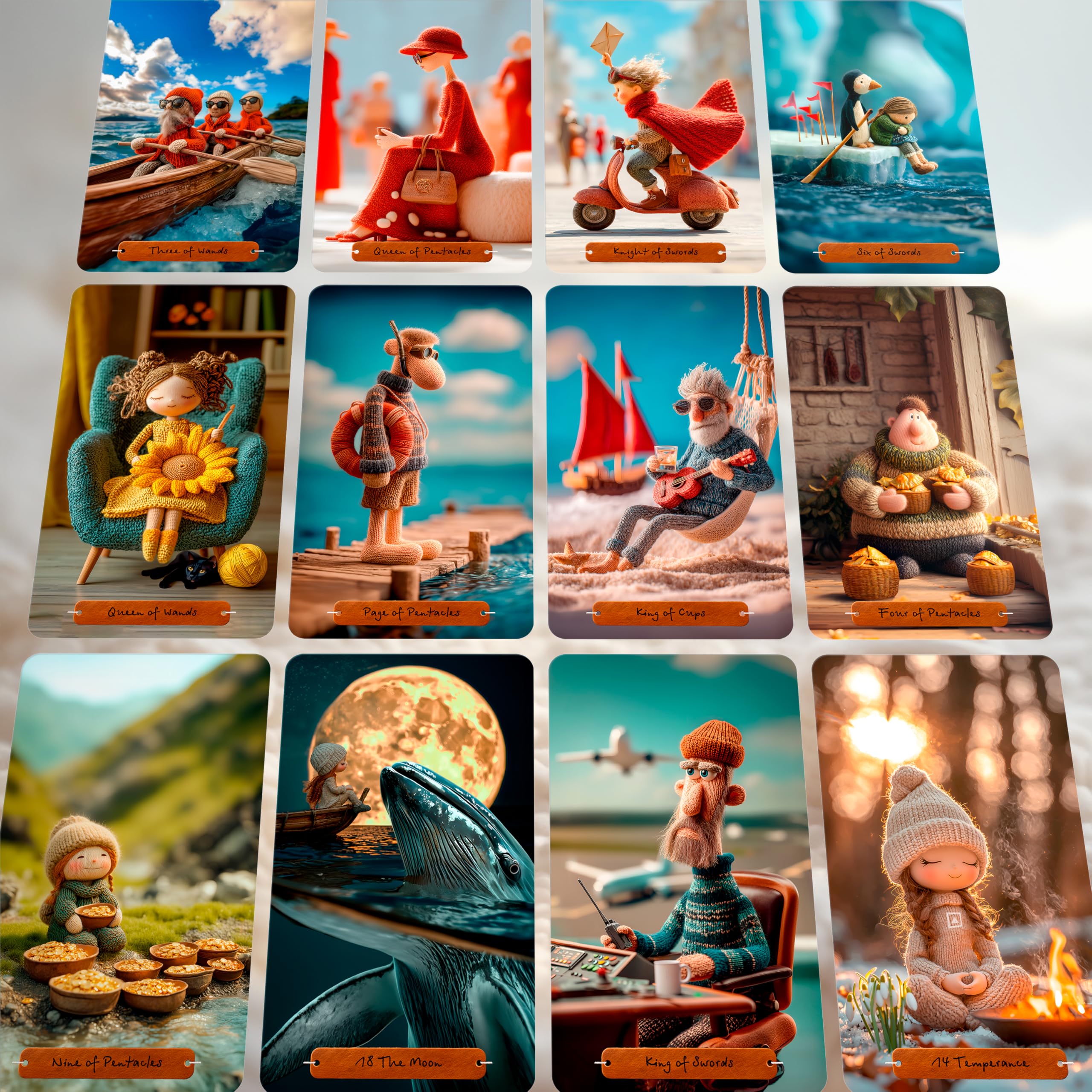 Display of the Andrew Bolotin Knitted Tales deck as a collectible for rituals
