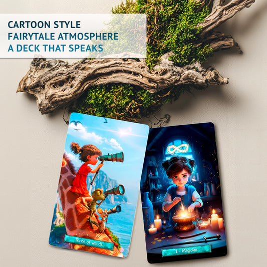 ANDREWBOLOTIN Tarot of Little Lera 78 cards with magical scenes for storytelling and intuition.