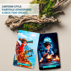 ANDREWBOLOTIN Tarot of Little Lera 78 cards with magical scenes for storytelling and intuition.