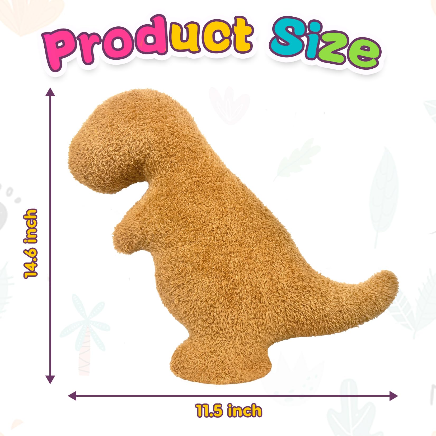Andywoo Dino Nuggets Pillow lying pose offers decorative play and display