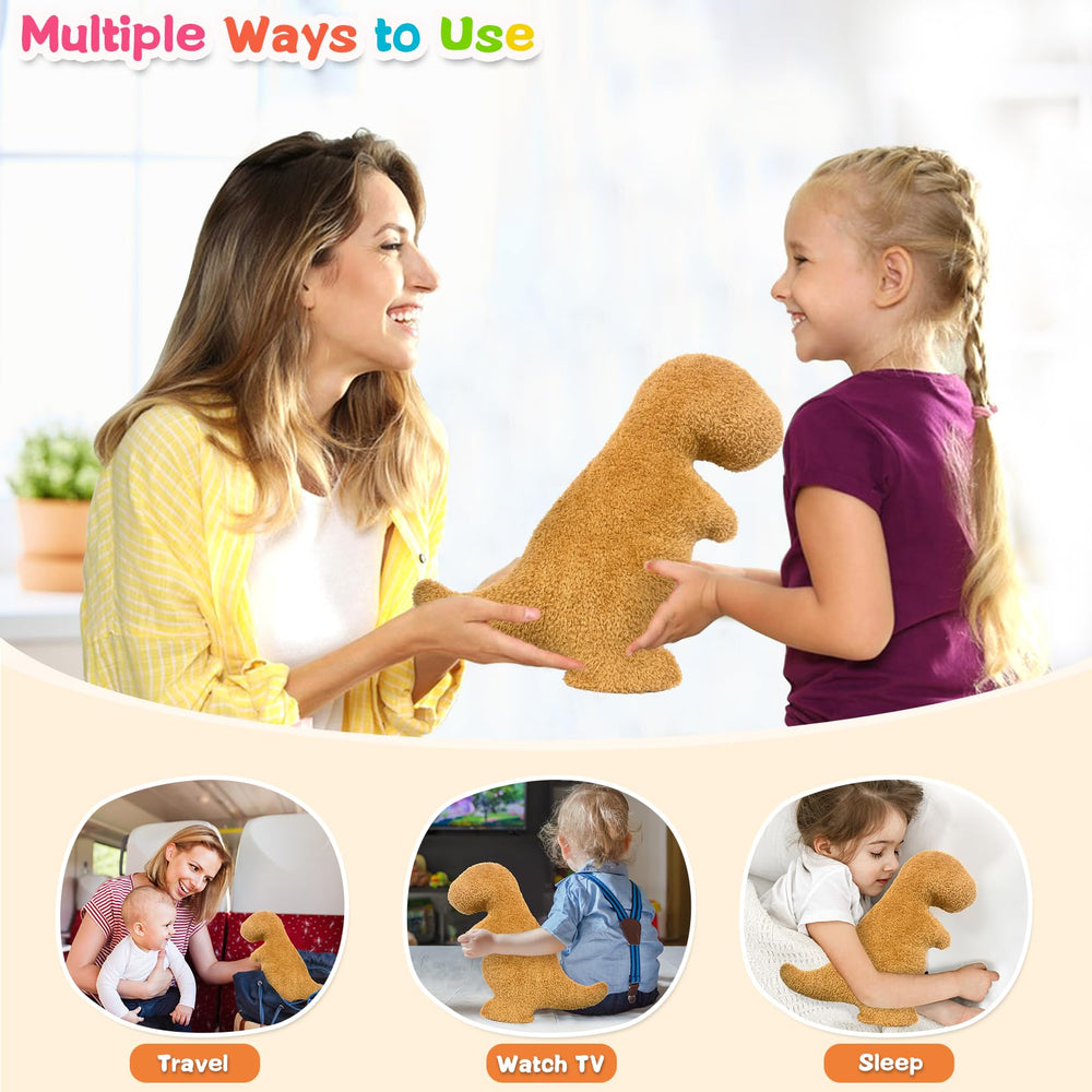 Andywoo Dino Nuggets Plush vacuum-pack image shows travel-ready packaging