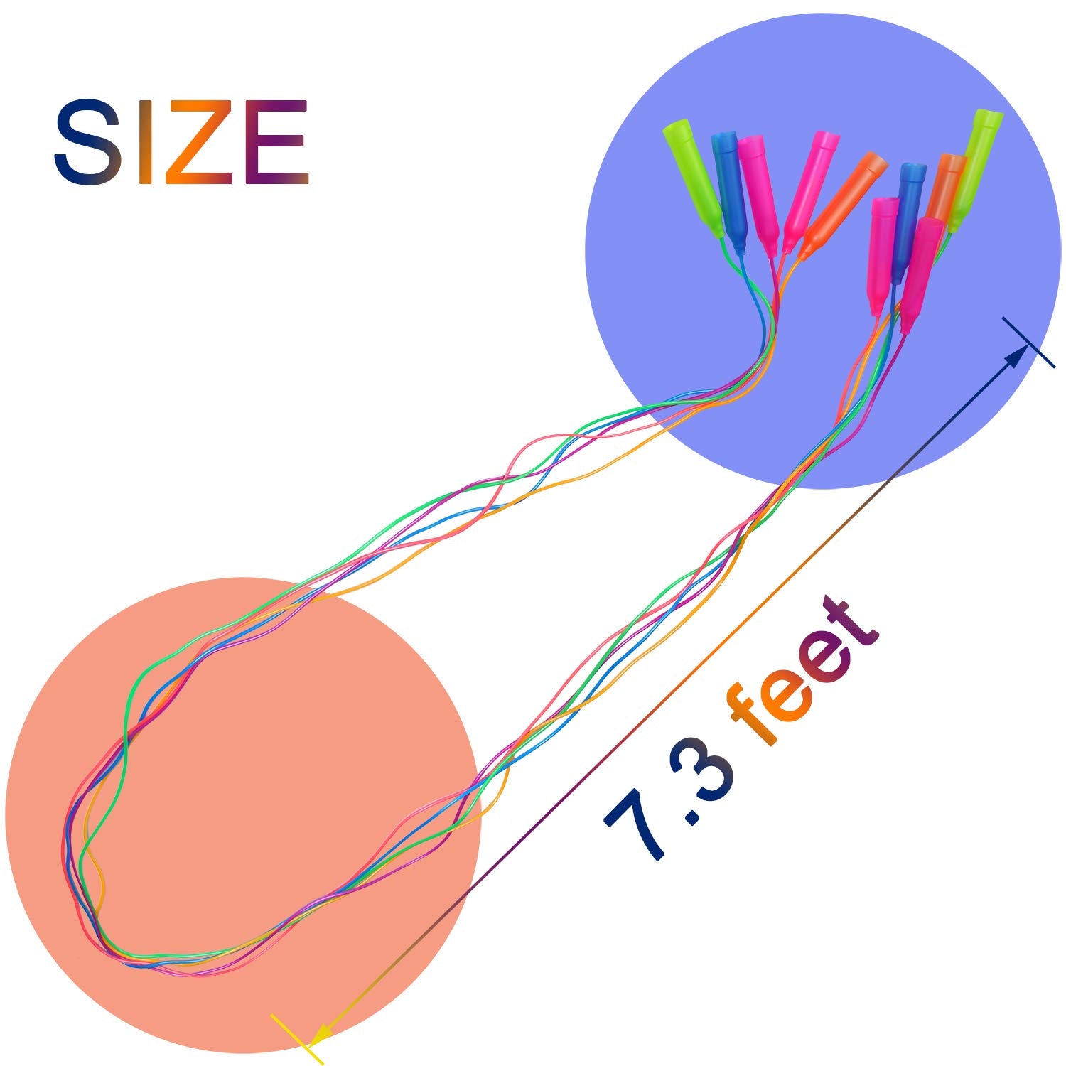 Aneco soft PVC rope material, safe and comfortable for young jumpers.