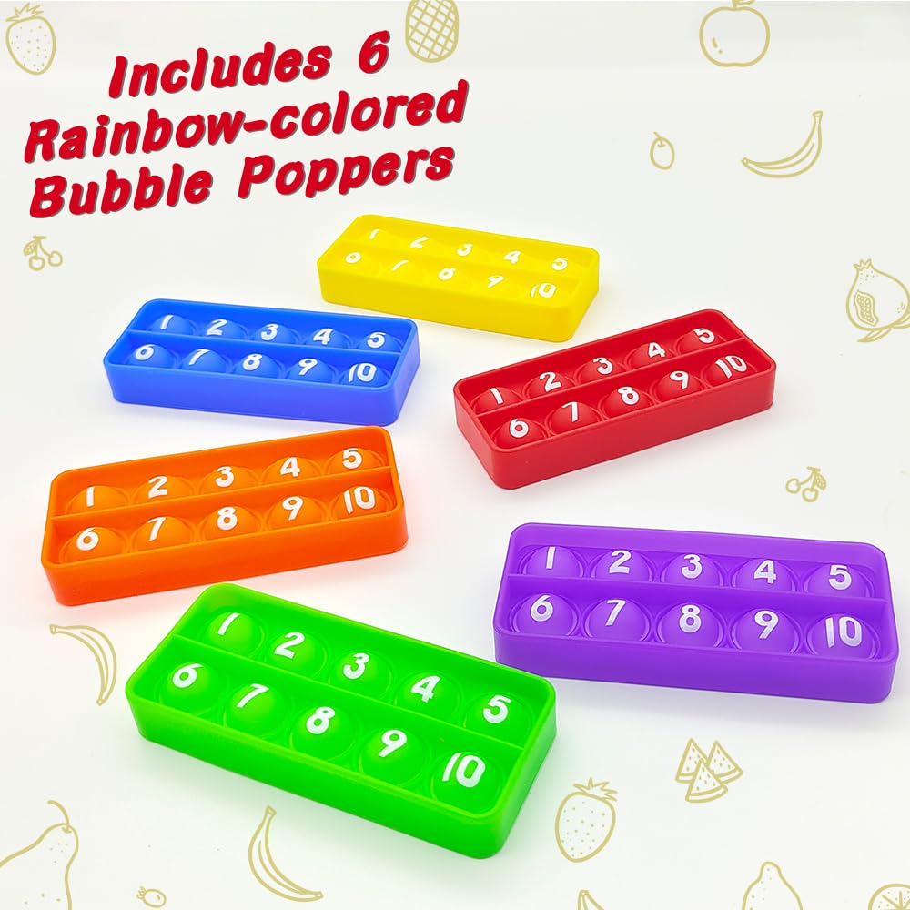 Anemeeoke Ten Frame Pop Board bubbles close-up, tactile relaxation during busy classroom moments.