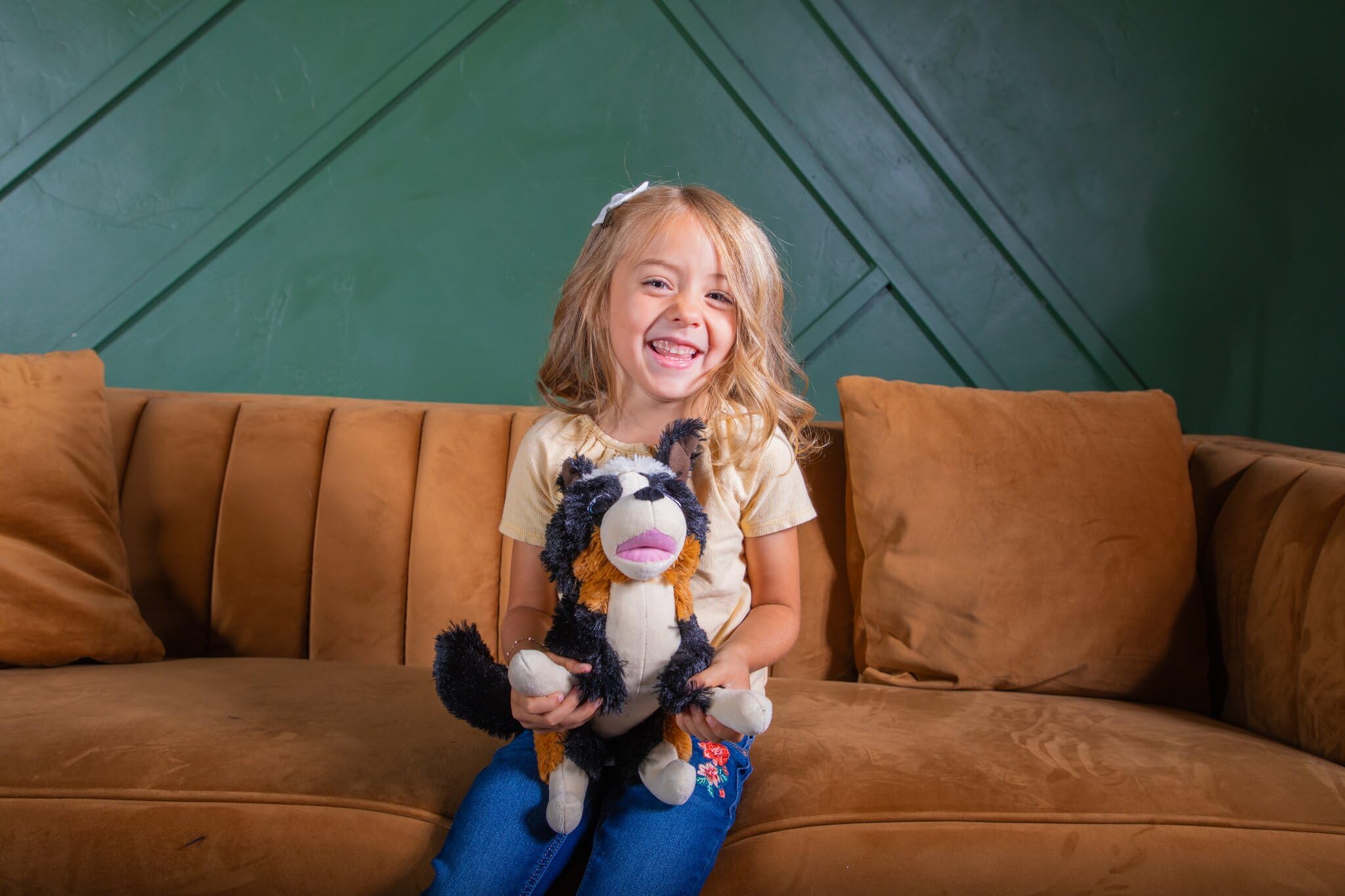 ANGEL STUDIOS Nugget plushie soft faux fur invites hugs.