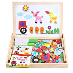 Angelo Home wooden magnetic board front view for durable, kid-friendly play.
