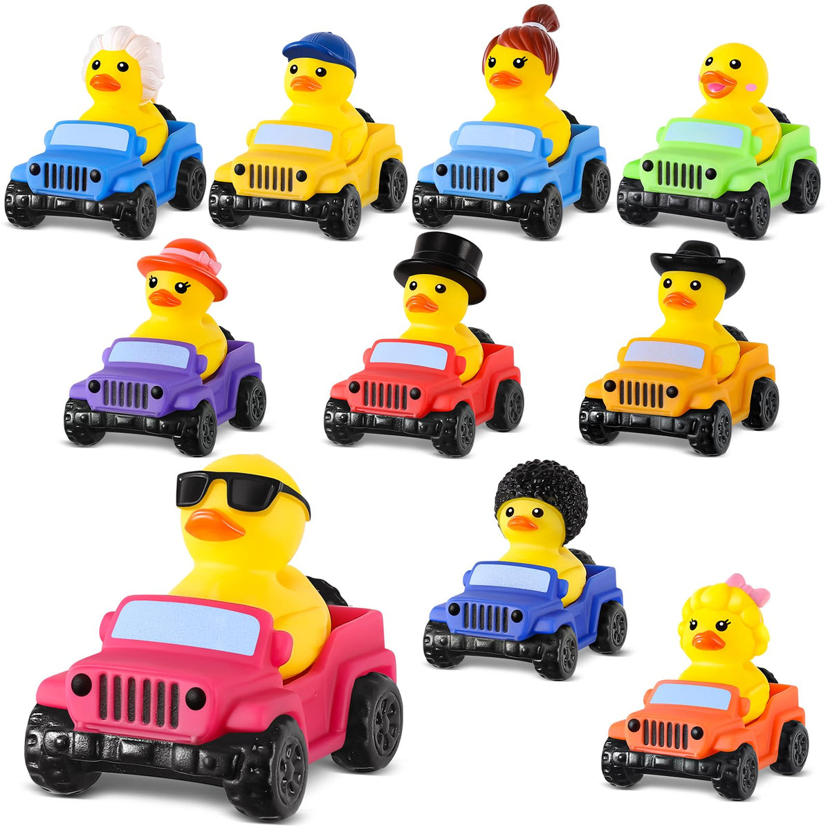 ANGGIKO Jeep ducks collection in 10 styles ready for car decor.