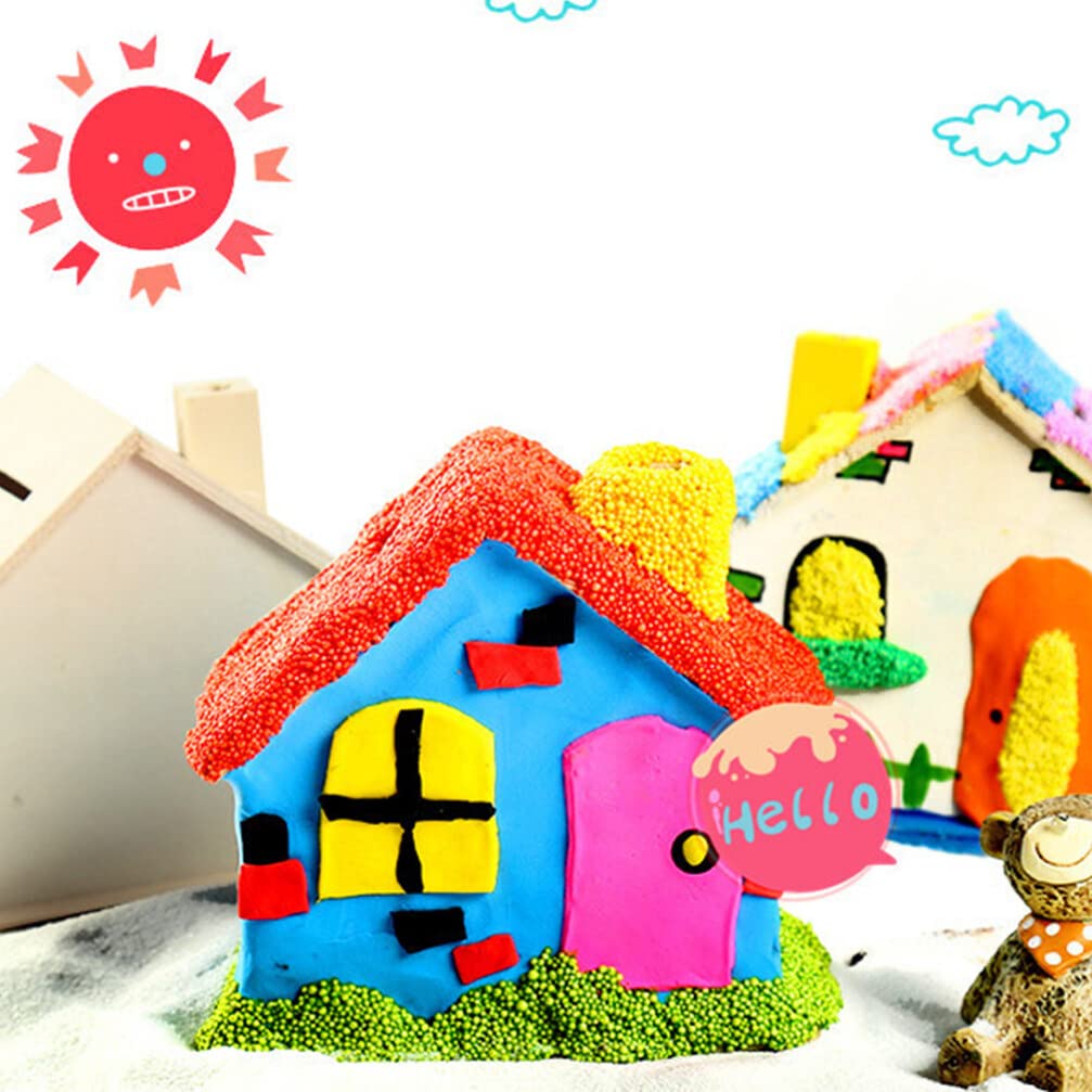 Angoily house shaped money box with top slot for coins and notes