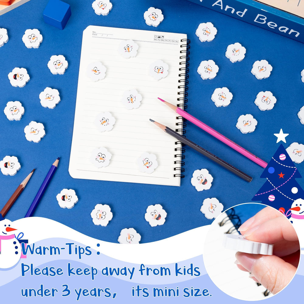 ANGOLIO 3D snowflake eraser puzzle for desk time and fine motor practice