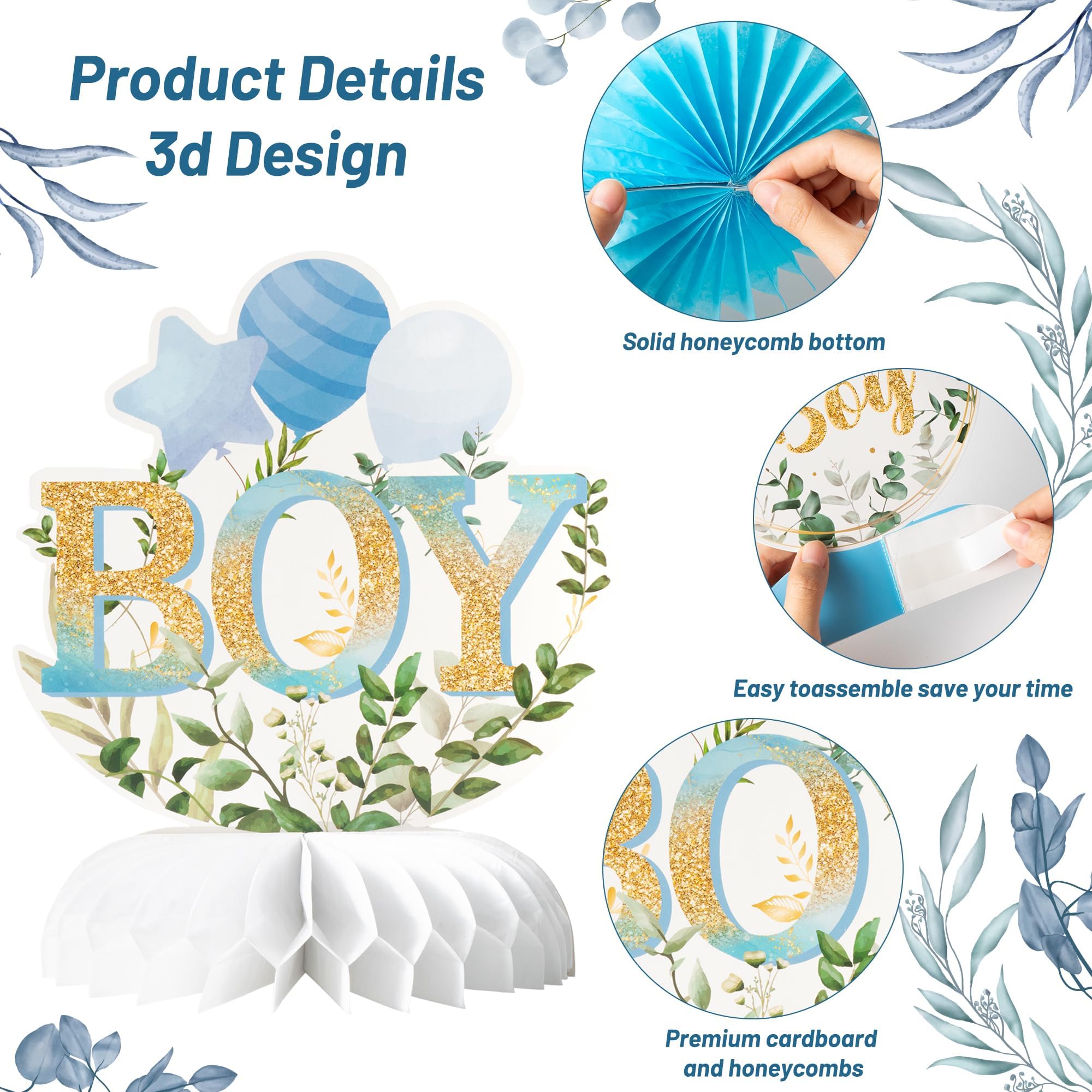 ANGOLIO baby shower decorations ideal for gender reveals and parties.