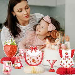 ANGOLIO Berry Sweet Baby is on the Way card accents the theme.