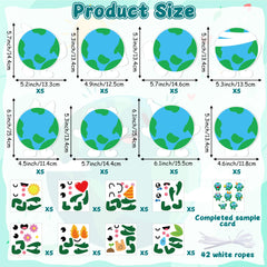 ANGOLIO eight-color earth cardstock offers varied shapes for classroom activities.