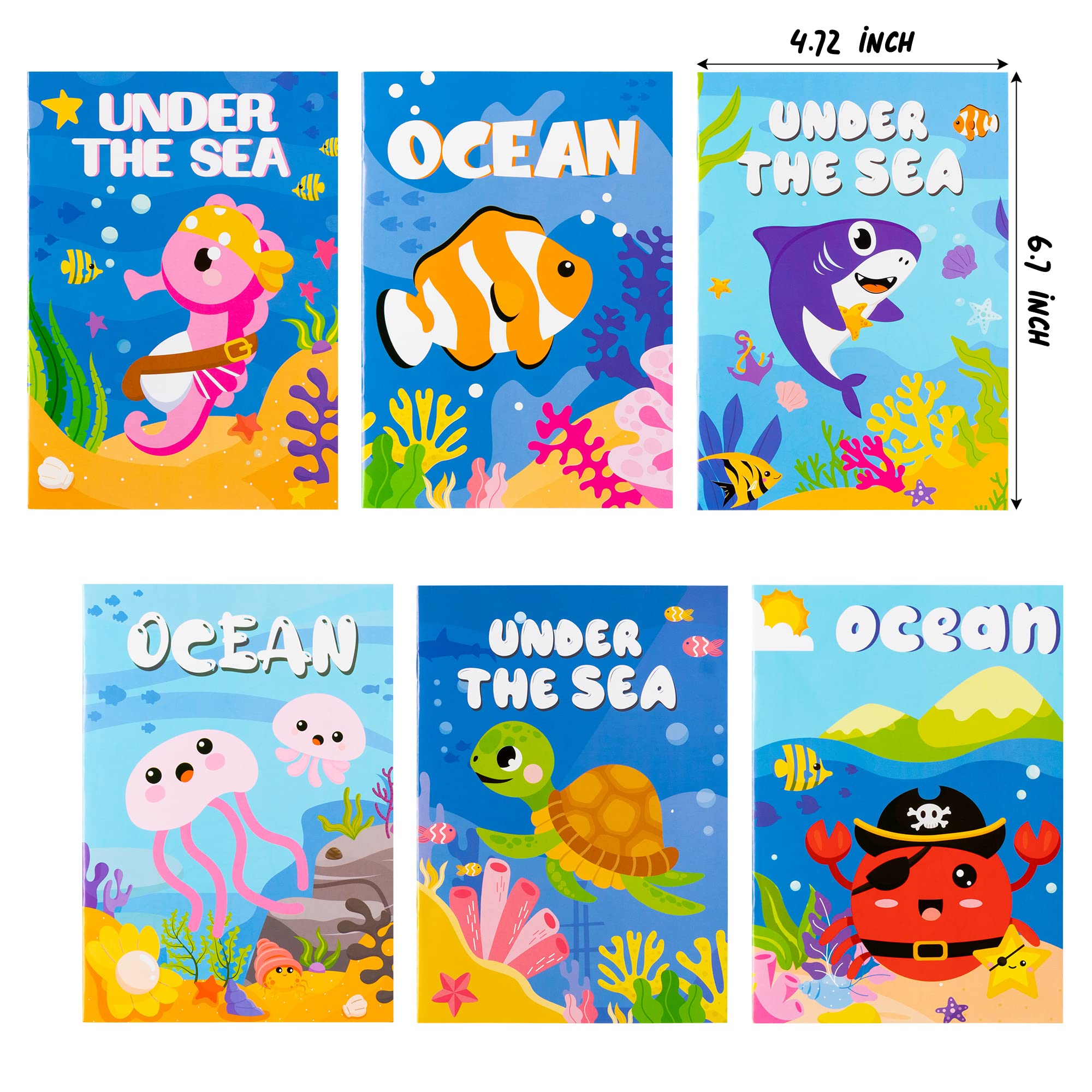 ANGOLIO undersea world illustrations spark imagination during coloring sessions.