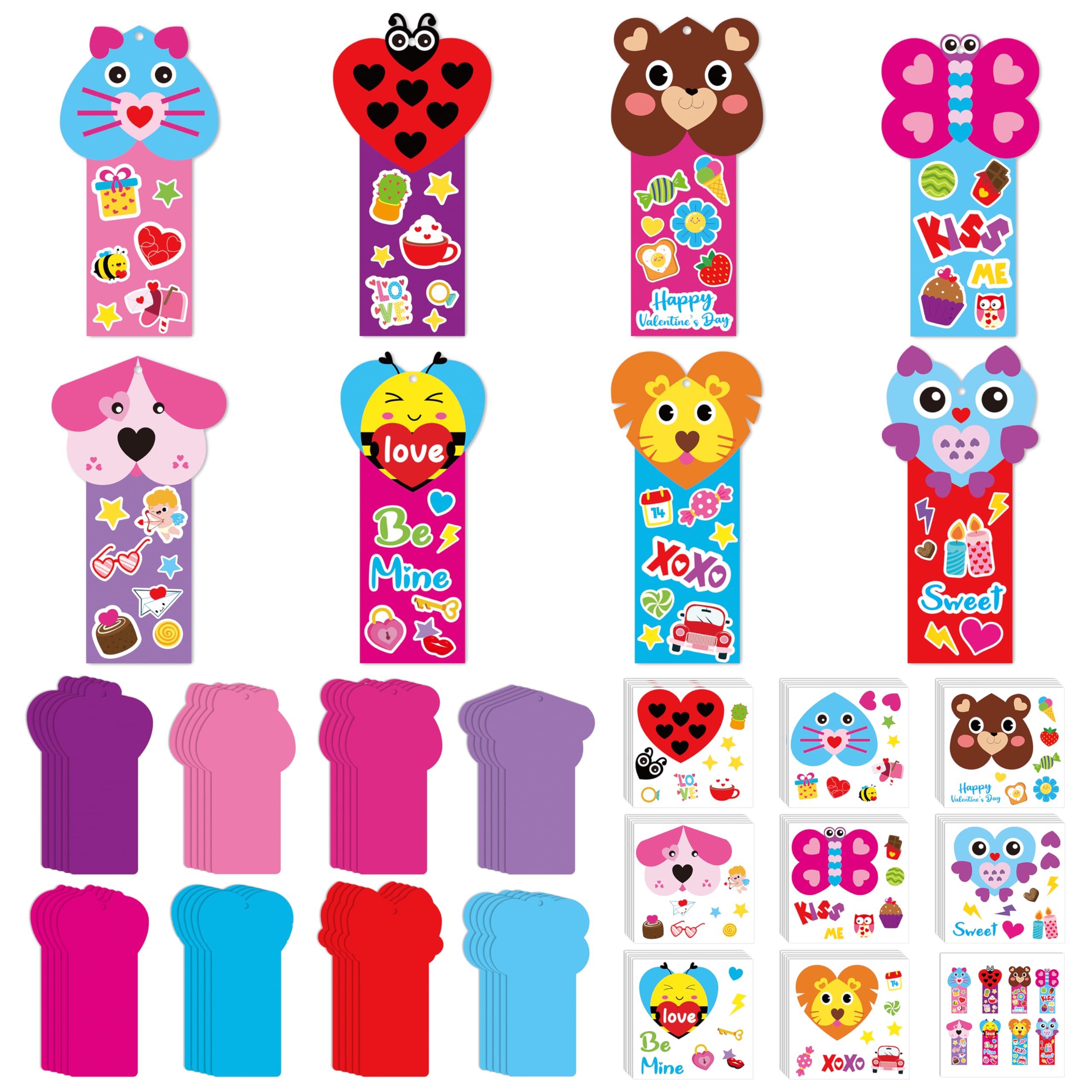 ANGOLIO valentines day bookmarks cardstock in assorted colors for lively DIY projects.